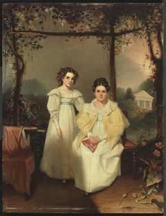 Margaret Oliver Colt and Mary Devereux Colt in the Gardens at "Green Mount," Baltimore by William James Hubard