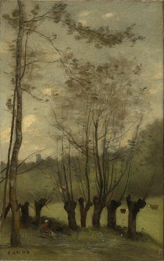 Meadow with Willows, Monthléry by Jean-Baptiste-Camille Corot