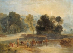 Men with Horses Crossing a River by J. M. W. Turner