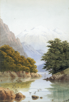 New Zealand Lake Scene by John Hoyte