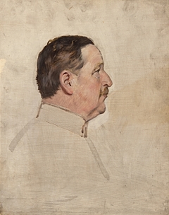 Ohne Titel (Portraitstudie Freiherr von Manteuffel) by William Pape