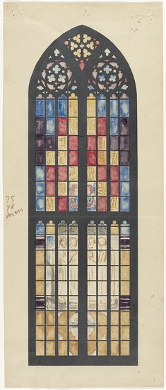 Ontwerp voor raam in het Zuidertransept van de Dom te Utrecht by Richard Roland Holst