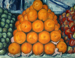 'Orange pyramid' (1972) oil on canvas, 71 x 90.5 cm
