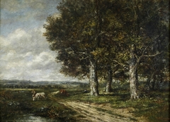 Paysage, passage des vaches by Théodore Rousseau