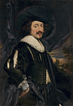 Portrait of a Man in a Wide-Brimmed Hat by Anonymous