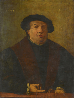 Portrait of a Man in Black by Anonymous