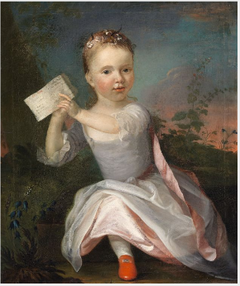 Portrait of a Young Girl Holding a Dublin Lottery Ticket
