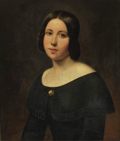 Portrait of a young girl by Ludwig Knaus