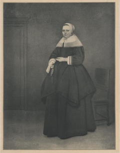 Portrait of an unknown woman in an interior