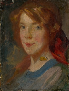 Portrait of Daughter Irma by Ľudovít Pitthordt