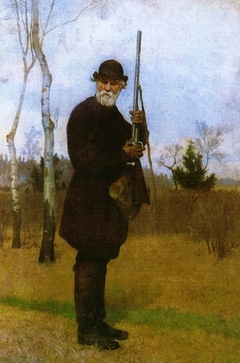 Portrait of Ivan Turgenev hunting by Nikolai Dmitriev-Orenburgsky