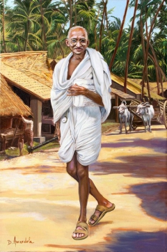 Portrait of Mahatma Gandhi by Dominique Amendola