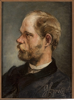 Portrait of Walery Gadomski, sculptor by Andrzej Grabowski