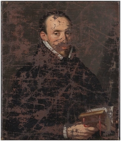 Portret van een onbekende man, een geestelijke? by anonymous painter