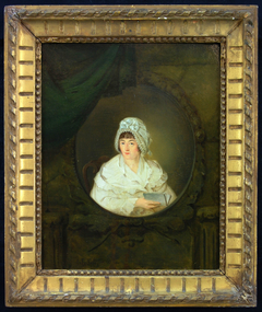 Portret van Elizabeth Pungeler, echtgenote van Matthijs van der Koog by Johann Baptist Scheffer