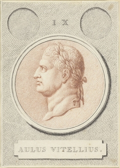Portretmedaillon van Vitellius, Romeins keizer by Jan Caspar Philips