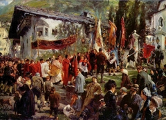 Prozession in Hofgastein by Adolph von Menzel