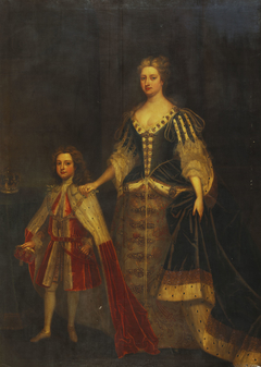 Queen Caroline (1683-1737) with her Son Prince William Augustus, Duke of Cumberland (1721-1765) by Charles Jervas