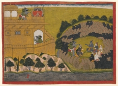Rama Releases the Demon Spies Shuka and Sarana: Folio from the Siege of Lanka series by Manaku