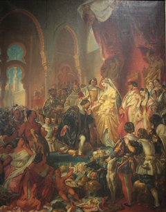 Réception de Christophe Colomb by Eugène Devéria