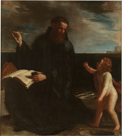 Saint Augustine meditating on the Trinity