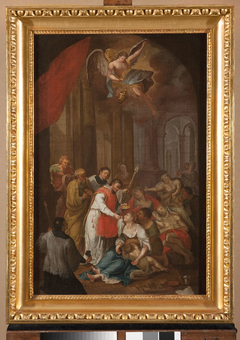 Saint Charles Borromeo attending to the ill