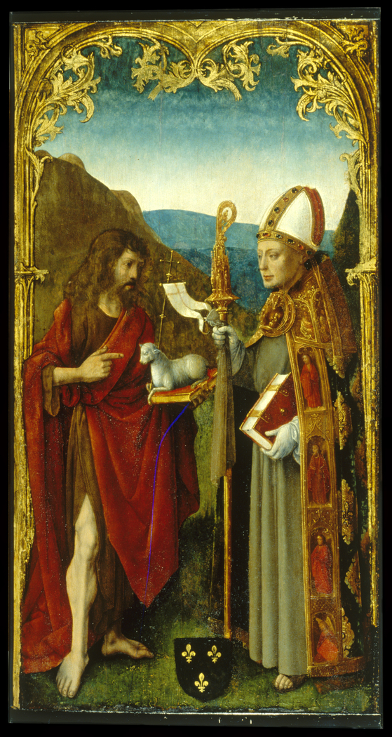 Saint John the Baptist and a Bishop Saint