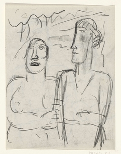 Schets van een man en een vrouw by Leo Gestel