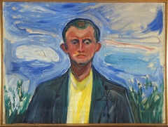 Self-Portrait against a Blue Sky by Edvard Munch