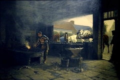 Shoeing Forge by Charles Edouard Frère