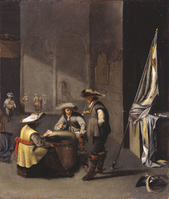 Soldiers Playing Cards in a Guardroom
