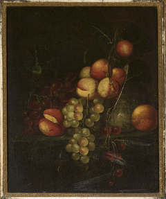 Still life – apples and grapes by Cornelis de Heem