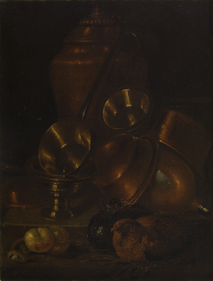 Still Life (Hen with Brass and Copper Vessels)