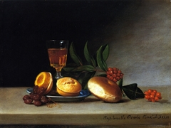 Still Life with Wine Glass by Raphaelle Peale