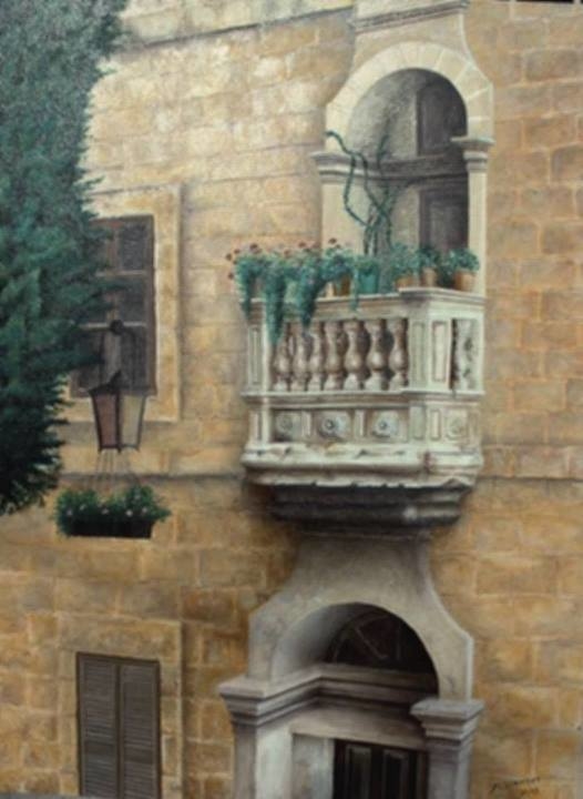 Stone Balcony at Mdina