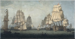 The British Fleet Forming a Line off Algiers by Robert Salmon