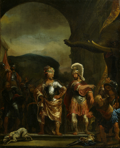 The calm Fabricius in the army camp of Pyrrhus by Ferdinand Bol