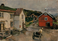 The Courtyard at Kongsvoll by Gerhard Munthe