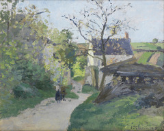 The Great Walnut Tree, the 'Rondesr House', Pontoise by Camille Pissarro