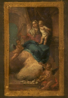 The Madonna and Child appearing in a Vision by manner of Giovanni Battista Tiepolo