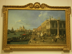 The Pier near the Mint with the Column of San Teodoro by Canaletto