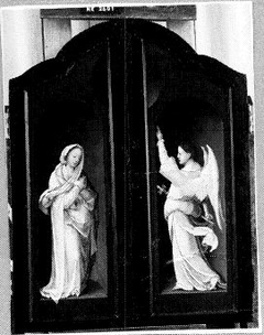 The presentation in the temple and the adoration of the shepherds (inside) and the annunciation (on the outside) by Master of the Antwerp Adoration