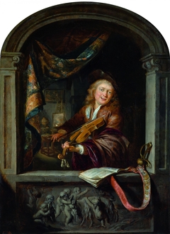 The Violin Player by Gerrit Dou