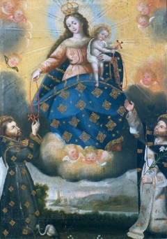 The Virgin of the Rosary with Saints Dominic and Francis