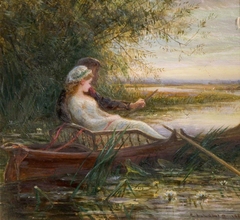 Two Figures In A Boat by Charles James Lewis