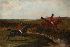 Two Huntsmen Riding by Randolph Caldecott
