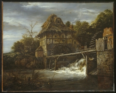 Two Undershot Watermills with Men Opening a Sluice by Jacob van Ruisdael