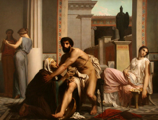 Ulysses recognized by his nurse on his return from Troy