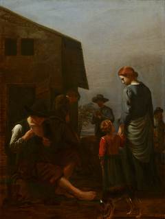 Peasant Family, with a Man Removing Fleas from Himself