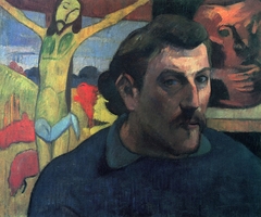 Portrait of the Artist with the Yellow Christ by Paul Gauguin